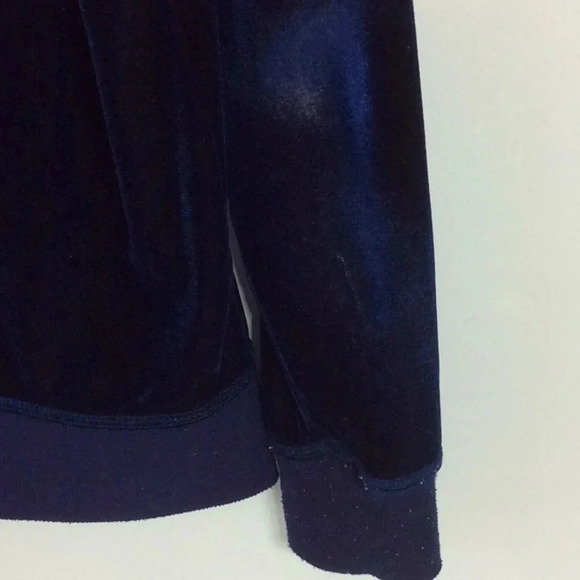 zhencai Blue Velvet Full Zippered Hoodie Size XL - Picture 12 of 14